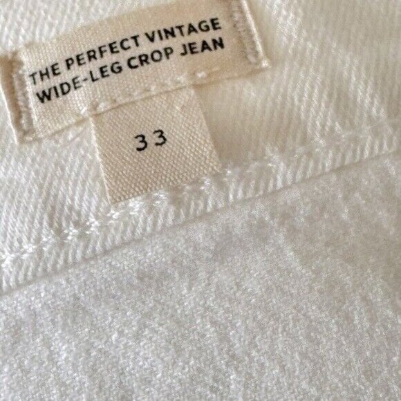 MADEWELL The Perfect Vintage Wide Leg Crop Jean Tile White Size 33 NEW - Picture 8 of 11